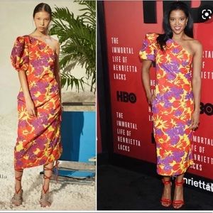 Rosie Assoulin tropical floral midi gown
